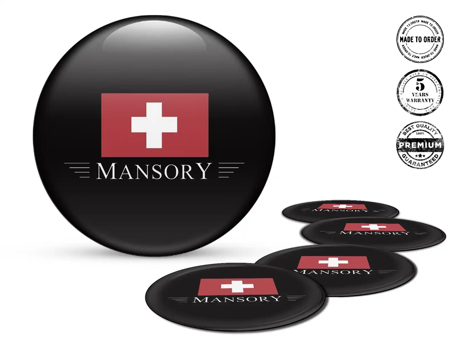 Mansory Pegatinas Bombadas Edición Calcomanías Estilo de Silicona